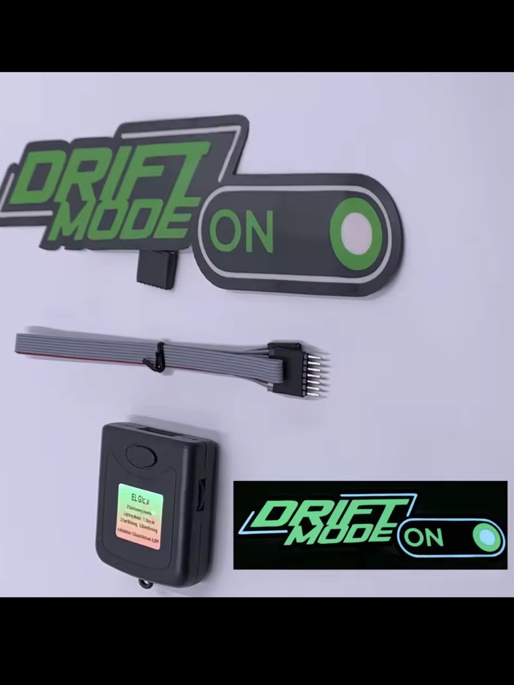 Drift Mode On LED Sign Kit - Green and Black
